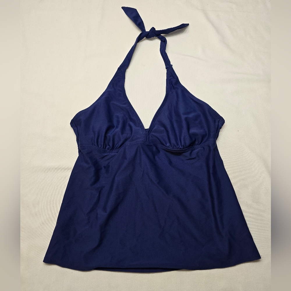 Athleta 36 C Wired Size 2 Tankini Bikini Bathsuit Top Only Navy Blue